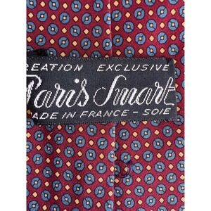 vintage silk Paris Smart tie handmade in France, Geometric Mens‎ Fashion retro